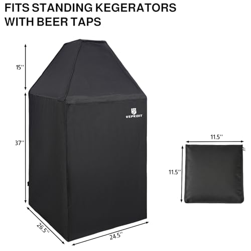 VEPKOIT Beer Tower Cover – Outdoor Kegerator Cover for Residential Use (Beer Tower Cover)