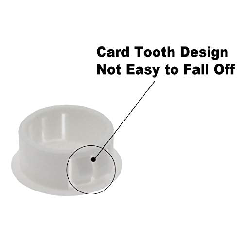 White Hole Plugs 16mm (5/8 inch) - 30 Pack, Waterproof Plastic Covers, Zorfeter Brand