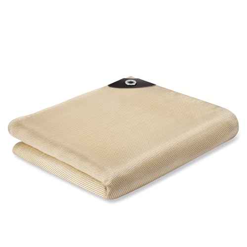 Fiberglass Welding Blanket 6x8 ft - 1022 ¡ÆF High Temp Insulation Blanket, 850 GSM Heavy Duty Fire Resistant Blankets, Heat Resistant Fabric for Industrial, Smoker, Camping, Grill