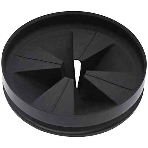 Garbage Disposal Splash Guards 3 3/8" Sink Baffle QCB-AM Replacement for InSinkErator Evolution Series, Upgraded Removable Quiet Collar Drain Plugs, Garbage Disposer Accessories, Black