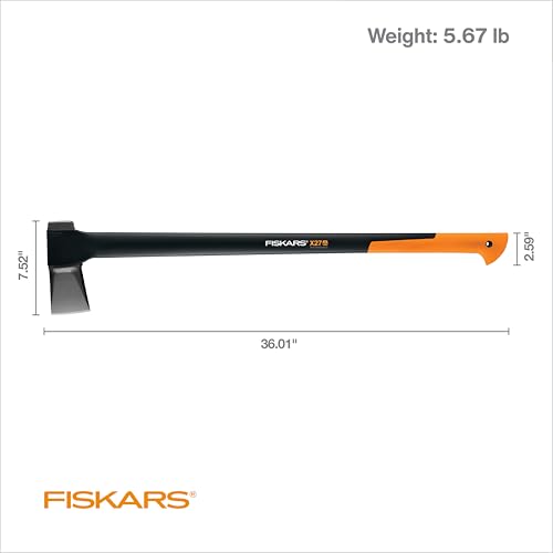 Fiskars X27 Super Splitting Axe 36" for Tall Users - Heavy-Duty Firewood Tool