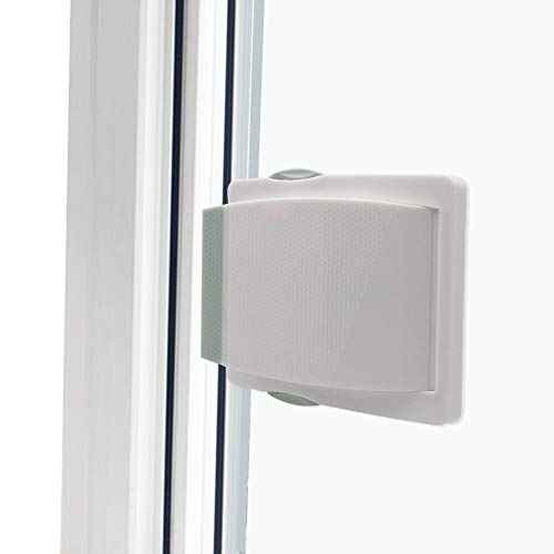 Goodv Child Proof Window Sliding Door Lock 2 Grey Packs (Suit for Working Space Over 0.42in and Under 1.18in) Security Your Baby Safe and Protect Kid outof Dangerous at Home (2, Grey)