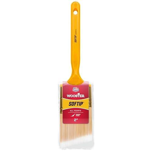 Wooster Brush Q3208-2 Softip Angle Sash Paintbrush, 2-Inch, 2 Inch, Gold,White