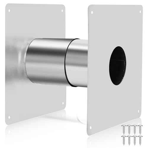 3.15" Thickening Stainless Steel Vent Wall Thimble,Suitable for Walls Ranging from 4.7 "to 7.0",for Indoor Gas Tankless Water Heater,Ideal for Home Heating and Bathroom Setups