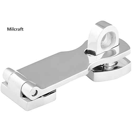 Marine Grade Stainless Steel Heavy Duty Door Hasp with Turning Padlock Eye Mount