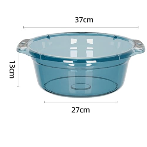 XL Plastic Wash Basin with Handles - Durable Portable Dish Tub for Kitchen Bathroom Laundry