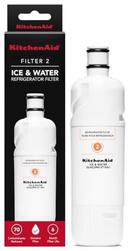 KitchenAid Refrigerator Water Filter 2 KAD2RXD1 | NSF Certified, Reduce 28 Contaminants