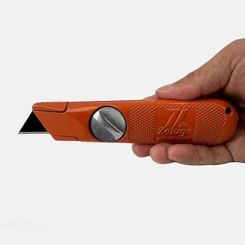 19-536 Heavy Duty Drywall Utility Knife, Fixed Blade Design and Integrated Storage, One-Twist Blade Change