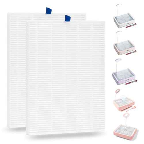 2 Pack Nail Dust Collector Replacement Filters Reusable Nail Dust Vacuum Fan Extractor Refill Filter for Nail Electric Suction Machine Manicure Tools Salon Home Use