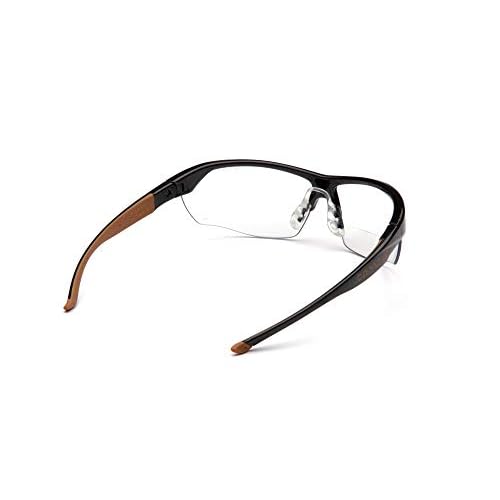 Carhartt-CHB1110DT Braswell Anti-Fog Safety Glasses Eye Protection, Black Frame, Clear Lens