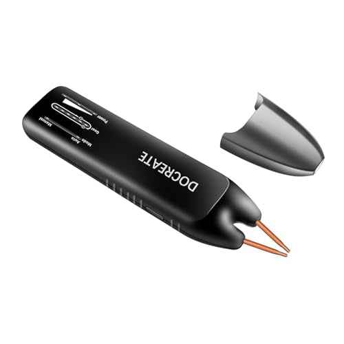 Battery Spot Welder, 11 Gear Spot Welder Automatic/Manual Detachable Welding Needles Built-in Temperature Detection System Suitable for Welding Nickel Sheets, Iron, Stainless Steel (2M Nickel)