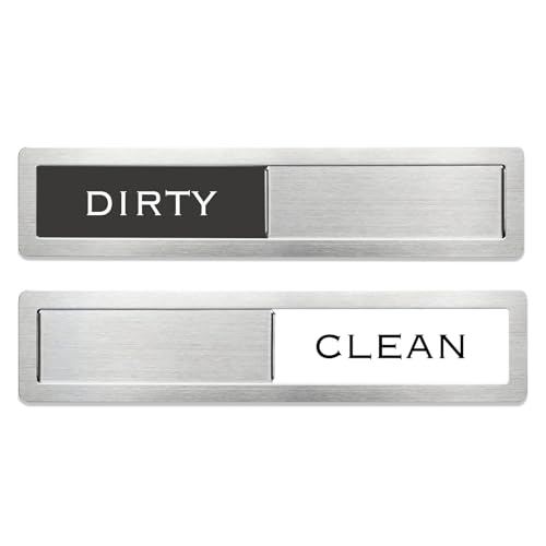 YEWGARB 304 Stainless Steel Clean Dirty Dishwasher Magnet (Black & White)