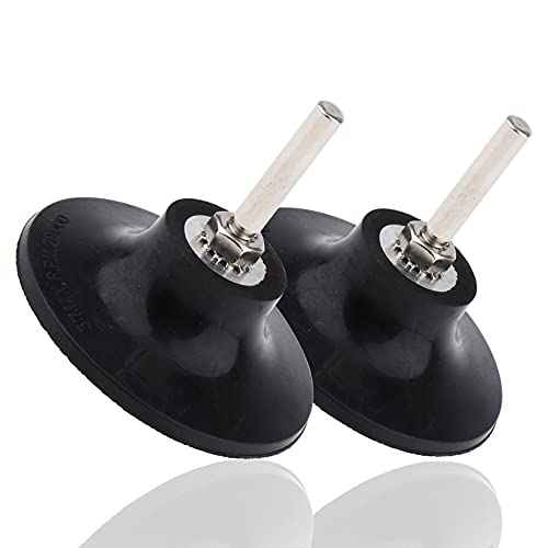 YAKAMOZ 2 Pcs 3 Inch Roll Lock Sanding Disc Holder with 1/4" Shank Quick Change Roll Lock Sander Pad Holder Adapter for Power Drill Air Die Grinder Sanding Polishing Grinding Tool Accessories