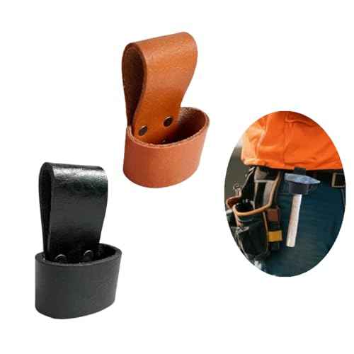 2 Pcs Hammer Holster Premium Leather Axe Sheath Axe Holster Belt Loops for Outdoor