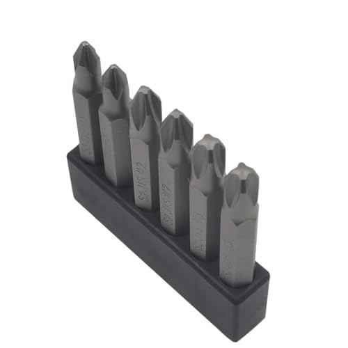 6Pcs 50mm JIS Screwdriver Bit Set with Magnetic Tip,1/4 Hex Shank, S2 Alloy Steel & 6-Hole Storage Strip-erfect for Japanese Motorcycles, Cars£¬Bicycle & Equipment (JIS #1x2#2x2#3x2)