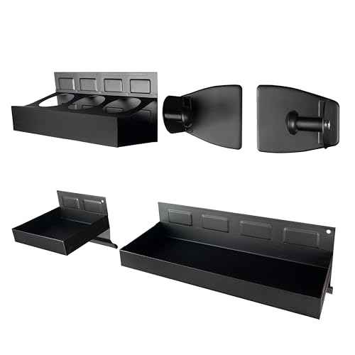 STXDY 4PCS Magnetic Toolbox Shelf, Magnetic Toolbox Tray Set,Black Matte,Extra Strong Magnetic for Garages, Repair Shops and DIY