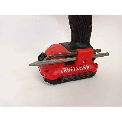 Long Bit Magnetic Holder for Craftsman V20, Securely Holds Long and Short Bits - Galactic Gadgets (Red)