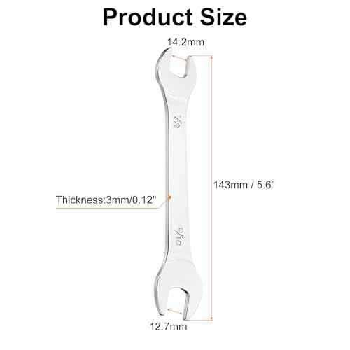 HARFINGTON 2pcs Thin Open End Wrenches SAE, 1/2x9/16 Inches, Slim Wrench Tool for Tight Spaces Repair