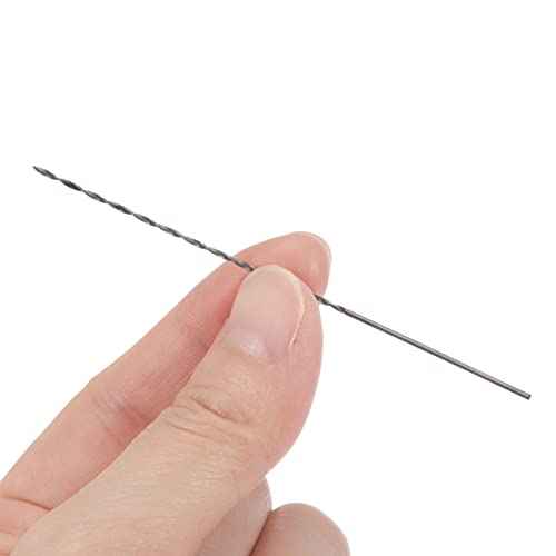 uxcell 5 Pcs 1mm Mini Micro Twist Drill Bits, High-Speed Steel Straight Shank Extra Long Drill Bit 80mm for Aluminum Alloy