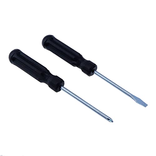 10Pcs Screwdrivers Set, 5 Phillips Screwdriver & 5 Flat Head Screwdriver Magnetic Screwdriver Set for Fastening, Loosening Screws, Repairing Home Improvement Craft (Black, 6 Inch)