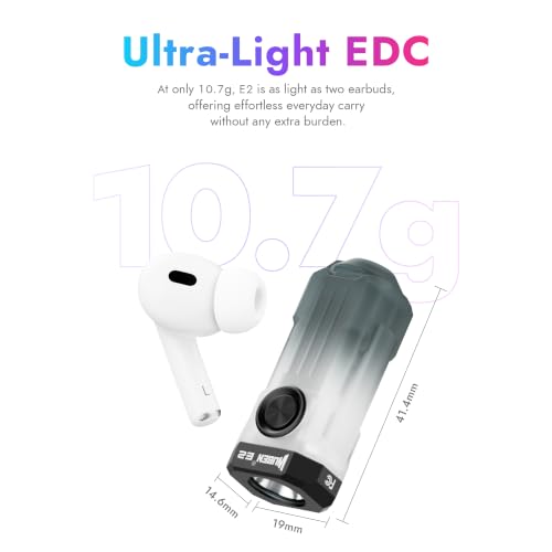 WUBEN E2-Black Mini EDC Rechargeable LED Keychain Flashlight