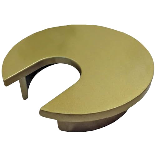 Electriduct 2 Inch Brass Polished Metal Desk Grommet Cable Hole Cover - 1 Unit