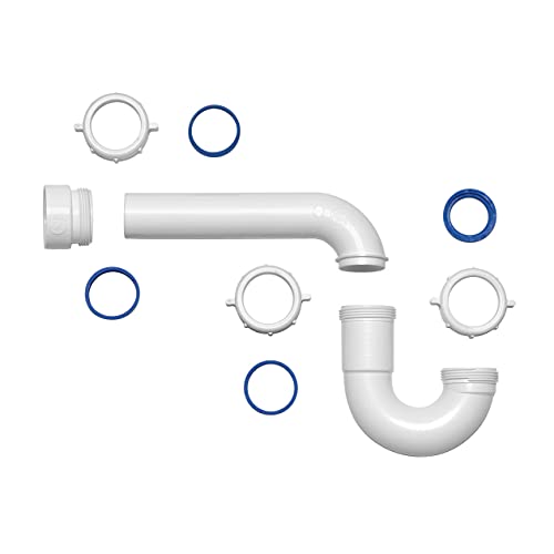 Oatey Dearborn 1-1/2-Inch PVC P-Trap with Threaded Adapter & Reversible J-Bend