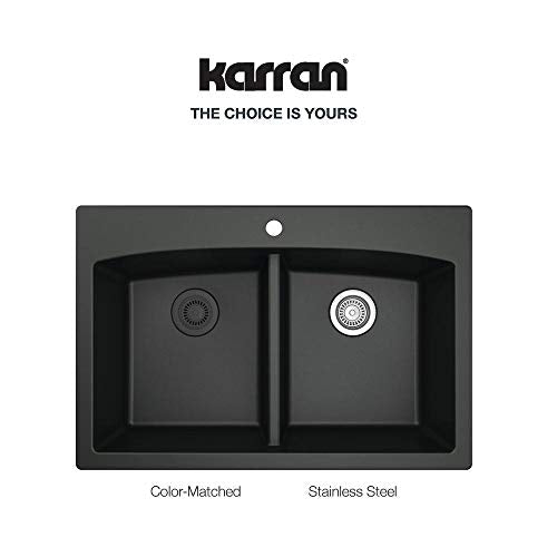 Karran Quartz QDFWH 3-1/2 in. Kitchen Sink Disposal Flange White