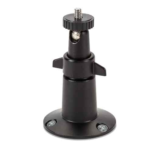 Adjustable Indoor/Outdoor Security Metal Wall Mount - Compatible with Arlo Pro/Ultra & Others, Ring Stick Up Cam, eufyCam, Wyze Cam Outdoor (1 Pack, Black)
