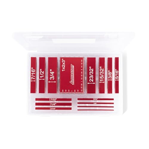 Alphastart 15-Piece Aluminum Height Setup Blocks for Router Table & Table Saw, 0.001 Inch Precision