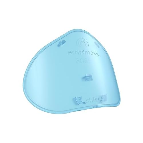 Shield, Blue, Compatible with Envo Mask N95 Respirator, Protective & Lightweight Physical Barrier, Clip Fastener, Standard, Sleepnet (70003-01)