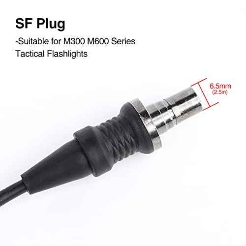 NOBUHIRO Tactical Modular Wire Remote Pressure Switch with Offset Light Mount for M300 M600, with SF Plug for M300 M600 Series Flashlights, Fit for 20mm Picatinny Rail (SF)