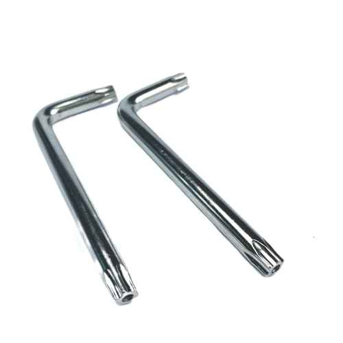 2pcs T45 Torx Bit T45 Anti Tamper Proof Torx Star Key Bit Wrench,T 45 torx key set,allen key drill bit set L-Shape,S2 Steel tamper proof torx bit set