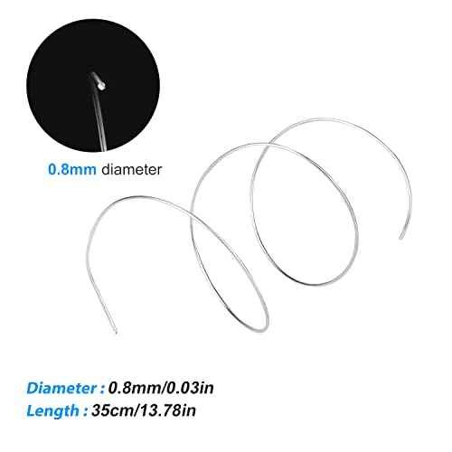 AIEX 14inch Silver Solder Wire, Low Temp Silver Solder Wire Hard Silver Welding Wire Tools for Jewelry Making Repair Electronic Soldering Diameter 0.8mm