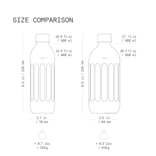 Aarke Carbonator Pro To-Go 800ml Stainless Steel Travel Bottle