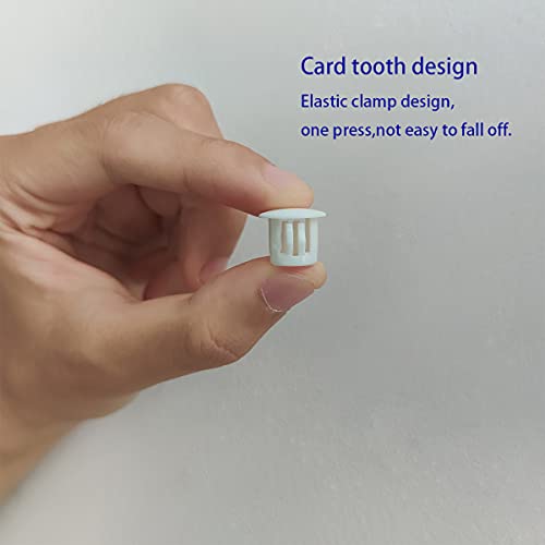 White Plastic Hole Plugs 10mm (3/8) Pack of 30 - Furniture & Panel Caps