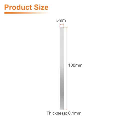 HARFINGTON 100pcs Pure Nickel Strip 0.1 x 5 x 100mm 99.6% Nickel Solid Pure Nickel Strips for Lithium Battery Packs Car Nickel Solder Tap for Cell Battery Pack Spot Welding and Soldering