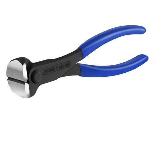 7 Inch Nail Puller, Blue, End Cutting Pliers, High Leverage End Cutting Nipper, Carpenters Pincers, End Snips for Pulling Nails or Cutting Wires