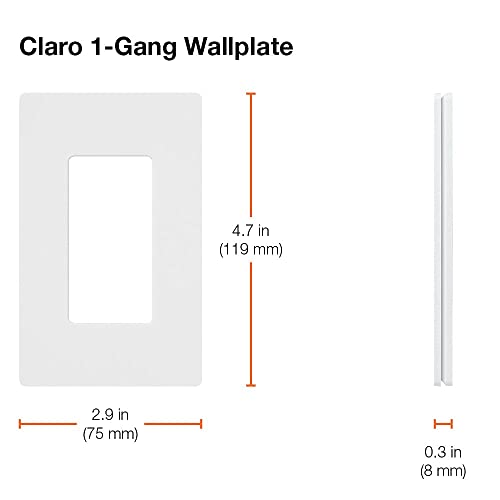 Lutron Claro Snow Satin 1-Gang Wall Plate Cover - Pack of 1