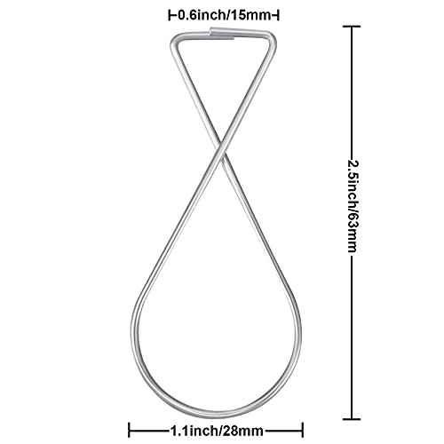 100 Packs Ceiling Hook Clips Ceiling Tile Hooks T-bar Clips Drop Ceiling Clips for Office, Classroom, Home and Wedding Decoration, Hanging Sign from Suspended Tile/Grid/Drop Ceilings