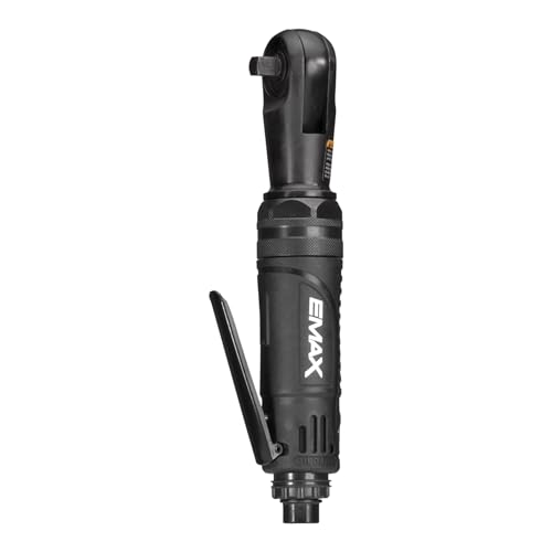 EMAX 3/8 Inch Drive Air Impact Ratchet - Pneumatic Mechanic Tool, 200 RPM, 60 ft-lb Torque