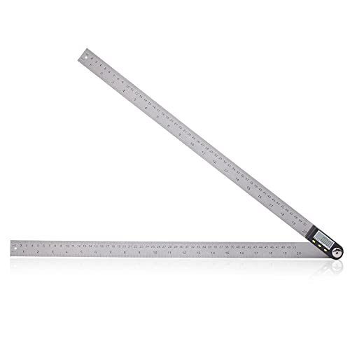 Digital Protractor 20in Stainless Steel Ruler - Angle Finder for Woodworking