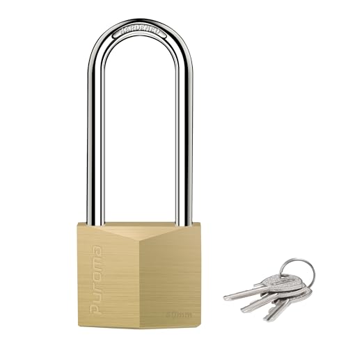 Puroma Keyed Padlock 3 Keys Outdoor Brass Lock 2.6-inch Security Lock - Variation 1