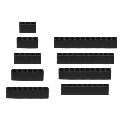 HARFINGTON 9pcs Screwdriver Bit Holder Organizer Hex Drill Plastic Storage Case for Any 1/4" Metal Driver Bits
