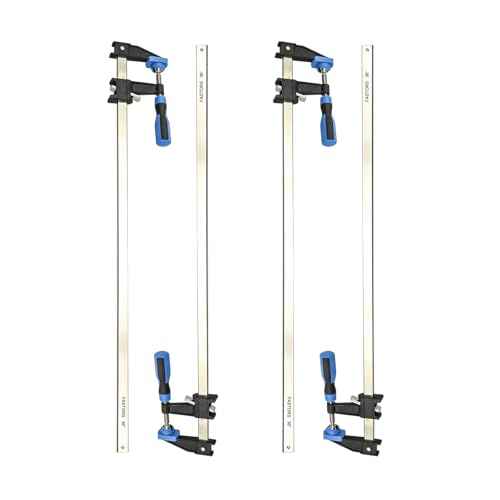 Bar Clamps for Woodworking 36 Inch,4 Pack Wood Clamps Adjustable and Release Quickly,Woodworking Clamps Throat Depth 2.5 Inch,Serrated Steel Rail,Bar Clamps Force 600 Lbs