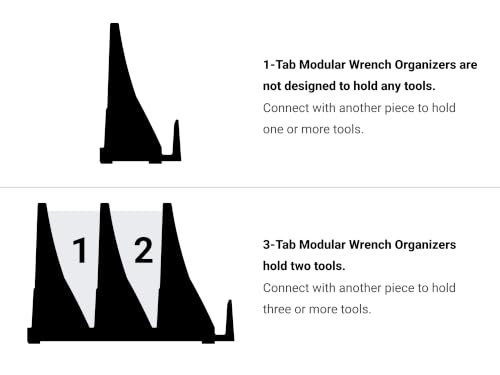 TEKTON 40-Tool Modular Wrench Organizer Set – Black / OTM92140