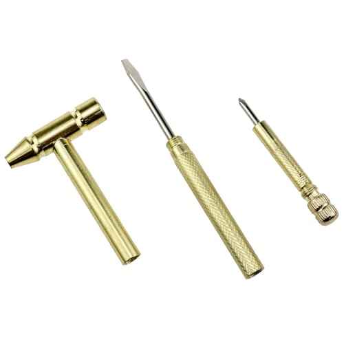 Brass hammer 6 in 1 mini multi-function anticorrosive and rust-proof small copper hammer For repair tools Drones, mobile phones, laptops, watches -1pcs