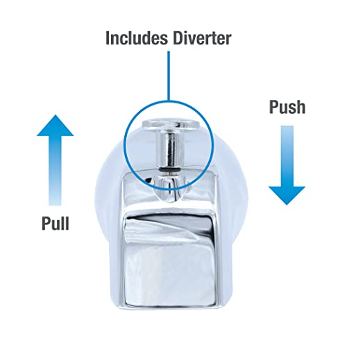 Danco Chrome Tub Spout with Front Pull-Up Diverter - Metal Bathroom Fitting