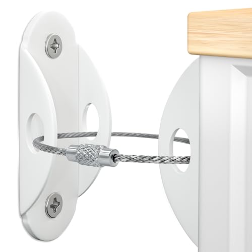 Booda 10 Pack Furniture Anchors - Anti-Tip Baby Proofing Straps for Child Safety