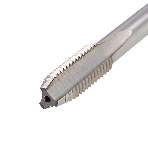 uxcell Metric Thread Tap M8 x 1.25 H2 100mm Extra Long Straight Flute Screw Thread Milling Machine Taps Threading Tapping Repair Tool